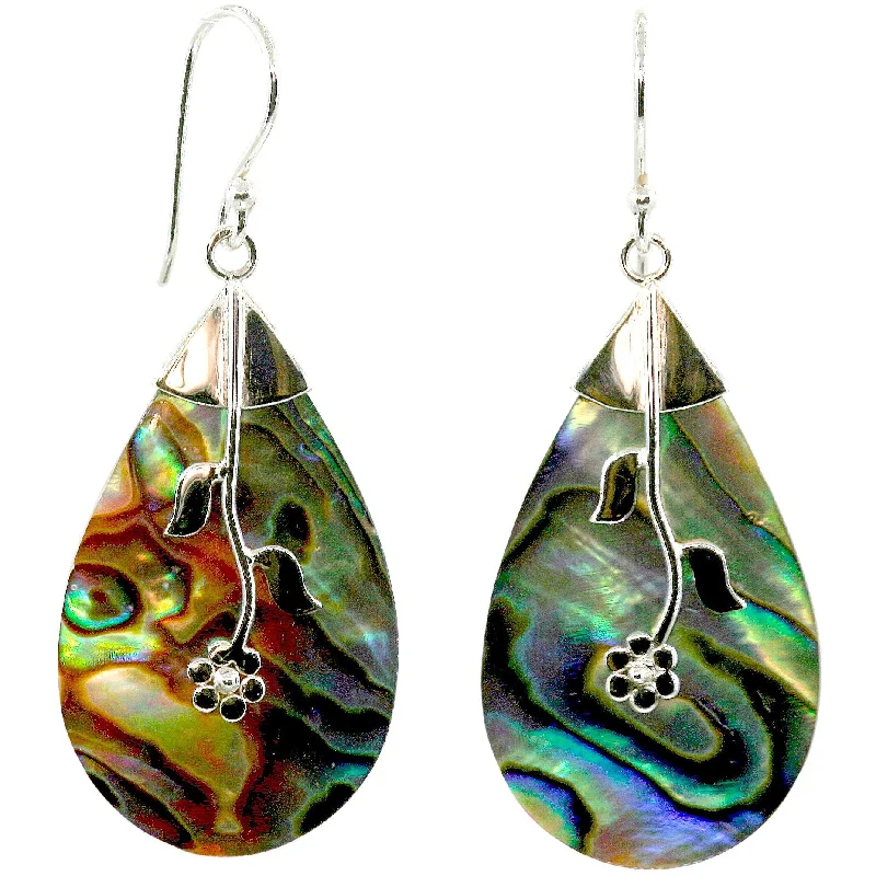 ladies dainty earrings-Rosa Abalone Earrings