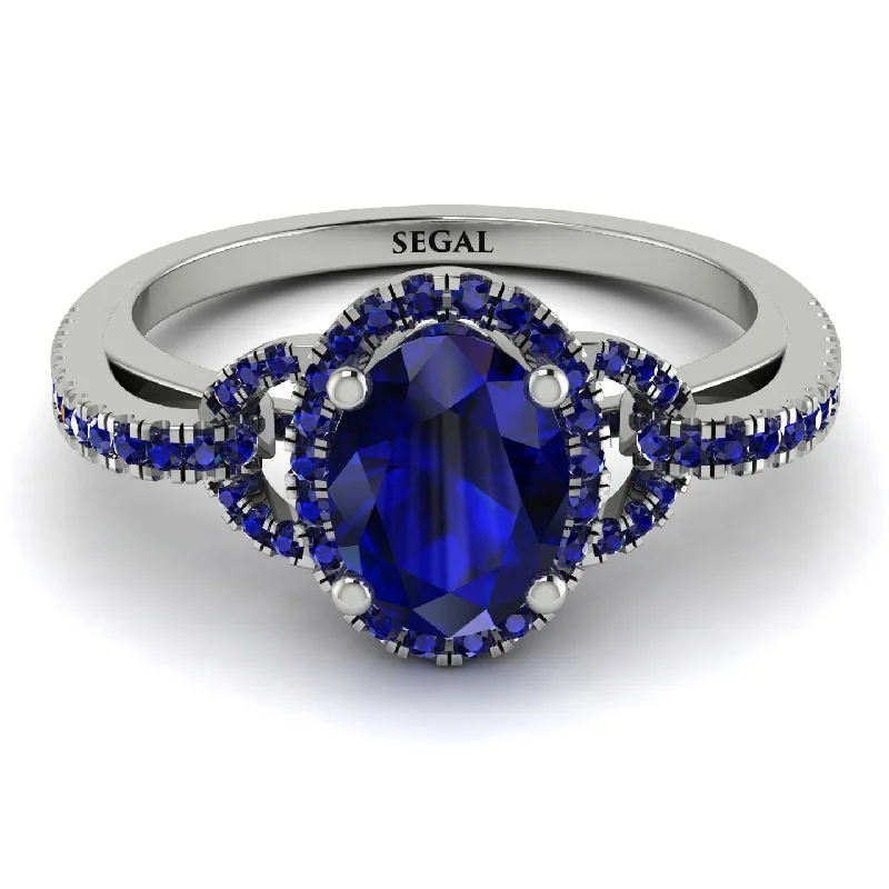 women’s custom engagement rings-Timeless Beauty Oval Sapphire Engagement Ring - Judy No. 75