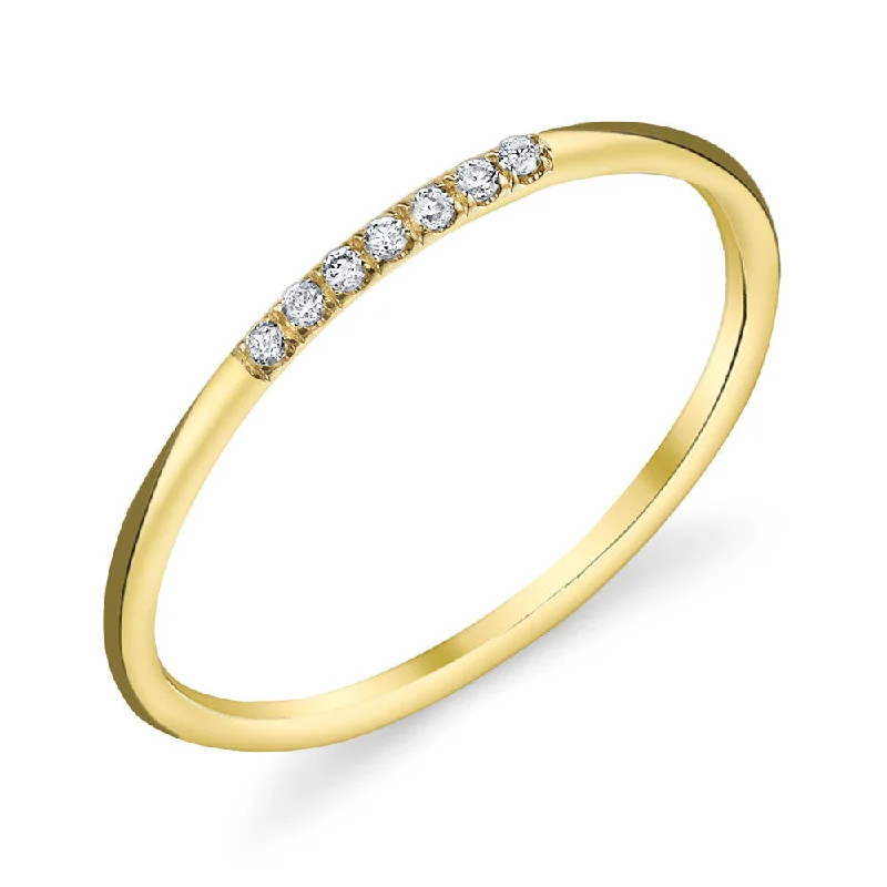 ladies heirloom rings-7 Stone Pave Diamond Band