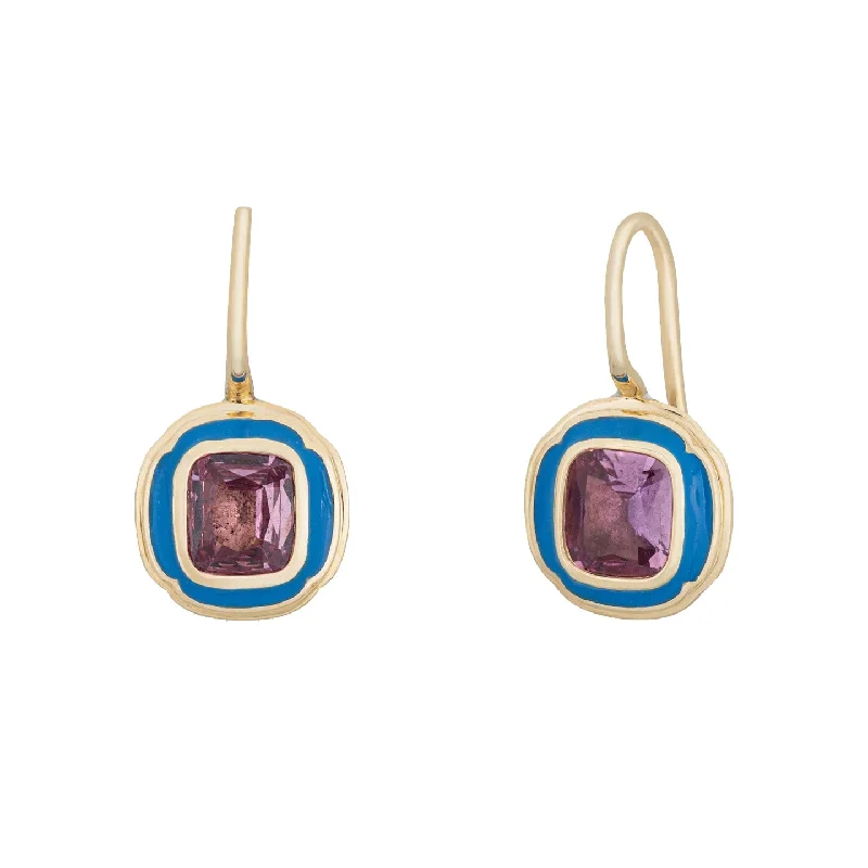 ladies precious stone earrings-Sapphire Tulip Earrings