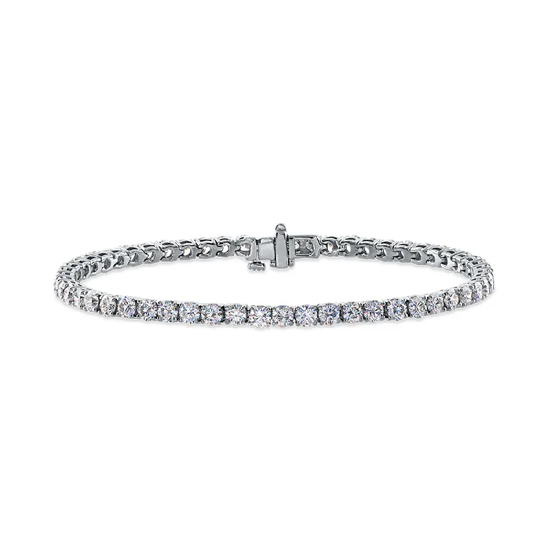 ladies stackable bracelets-14KWG 6.00CTW FOF DIAMOND INLINE BRACELET