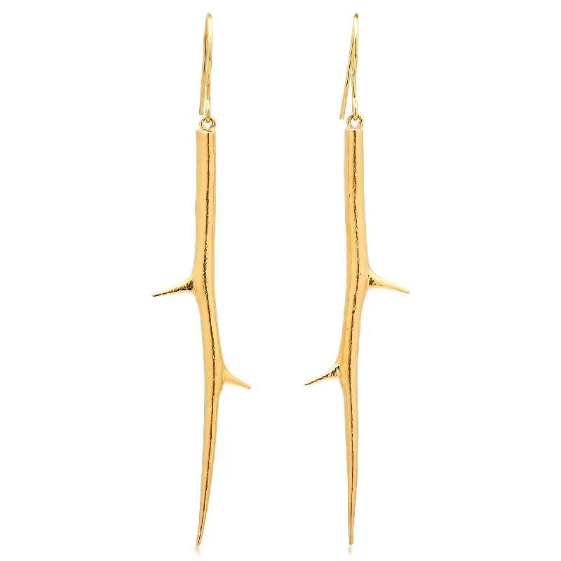 ladies dangle earrings-Long Thorn Earrings