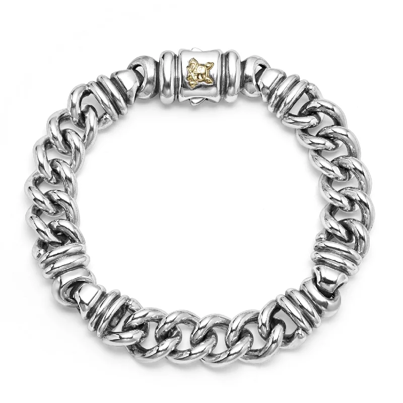 ladies charm bangles-Anthem Twist Curb Chain Bracelet | 12mm