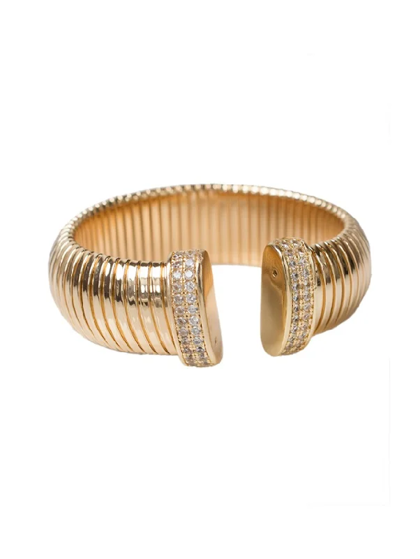 ladies tennis bracelets-Gold Coil Bracelet