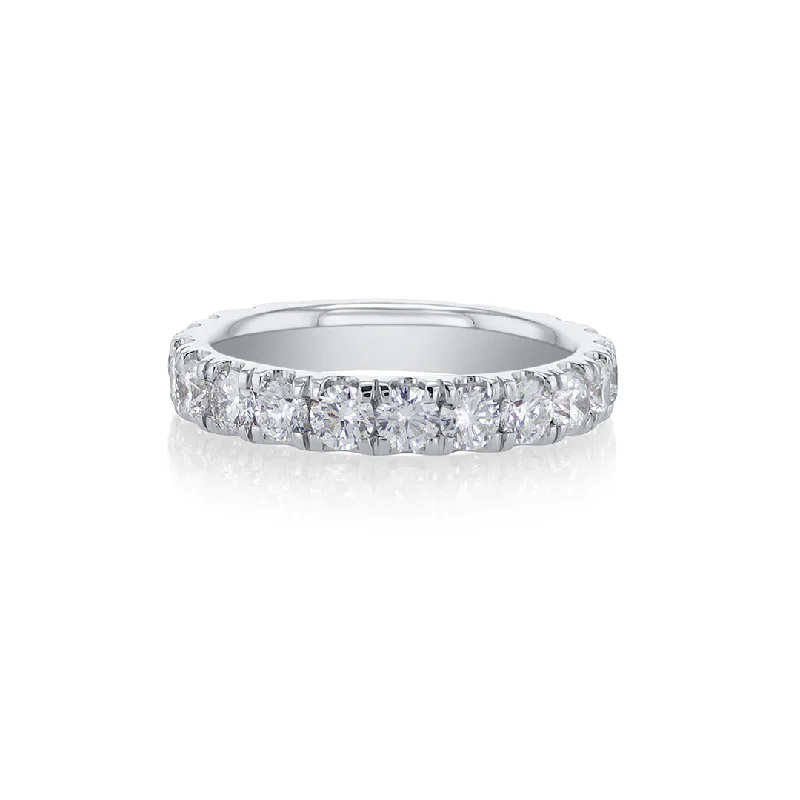 ladies modern engagement rings-2.00 Cttw Round Diamond 14K White Gold Eternity Band