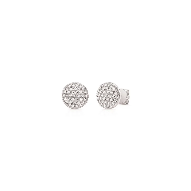 ladies two-tone earrings-0.23 ctw Diamond Pave Earrings