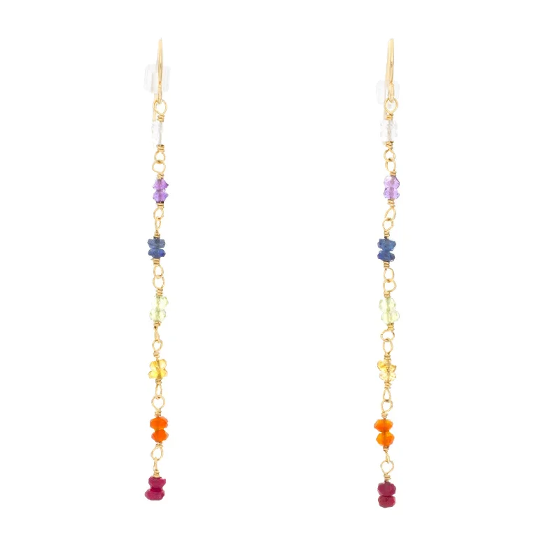 ladies nature-inspired earrings-Chakra Earrings