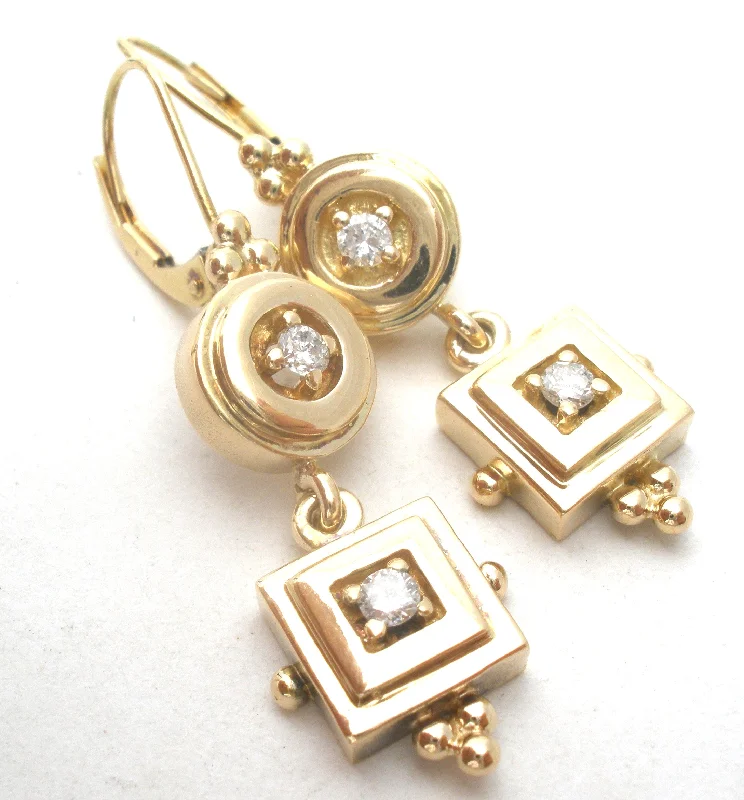 ladies small earrings-Clyde Duneier Diamond Earrings 14K Gold