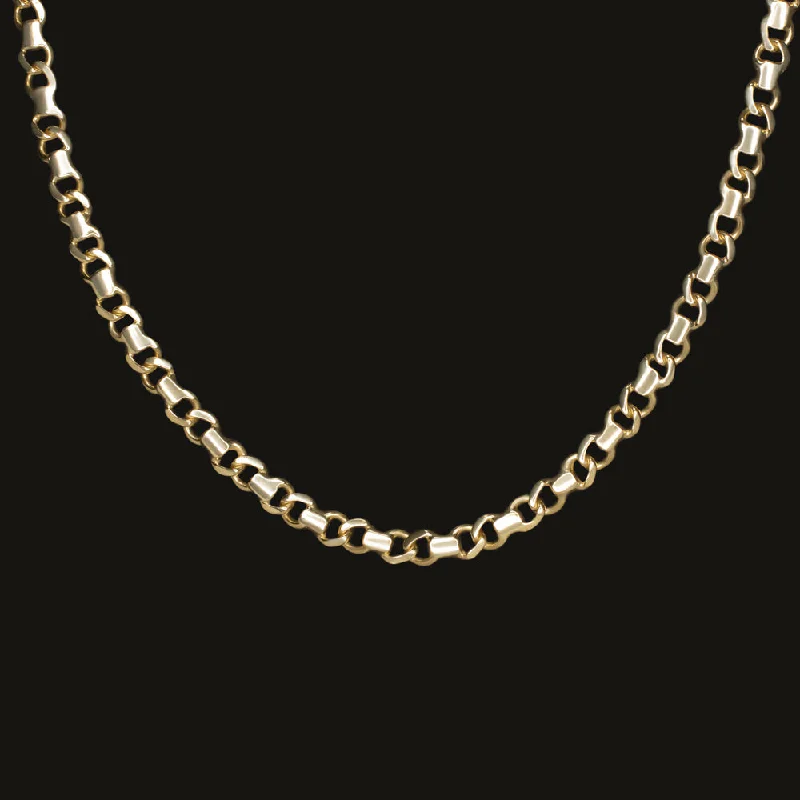 ladies rose gold chain necklaces-SOLID 18k YELLOW GOLD CHAIN NECKLACE 23 gram 23 INCH CHUNKY LINK MENS CLASSIC