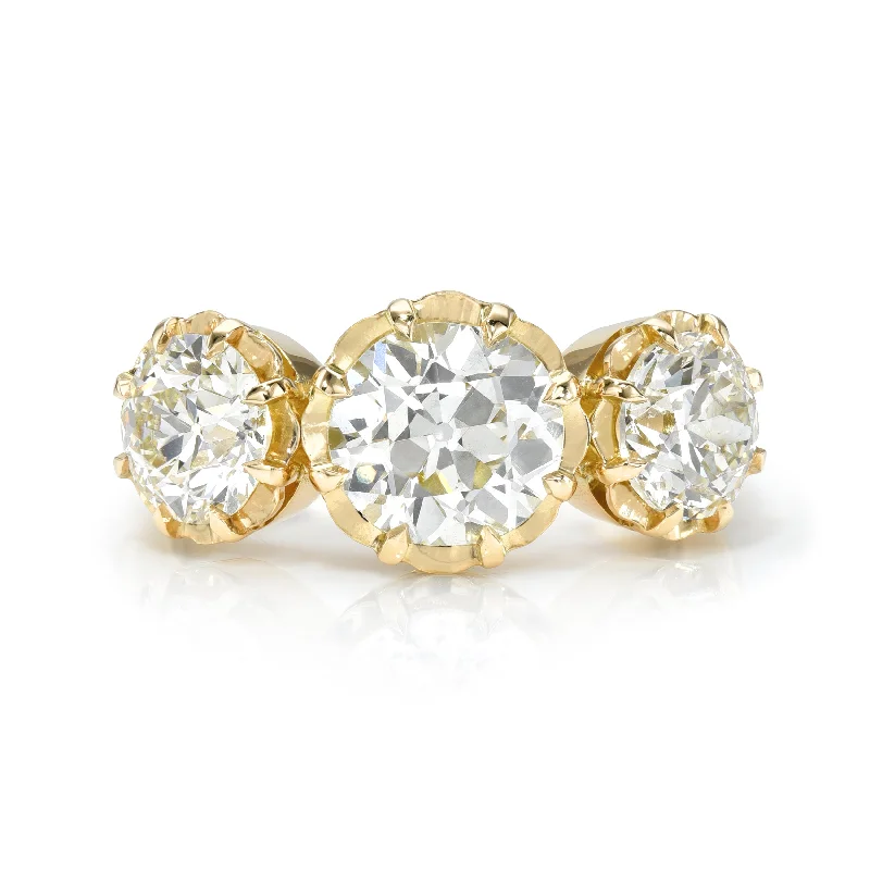 ladies alternative wedding rings-THREE STONE JOLENE