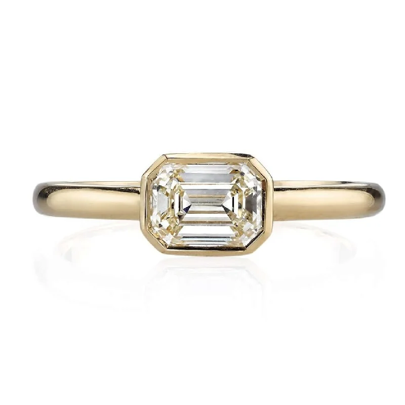 ladies classic gold rings-LEAH