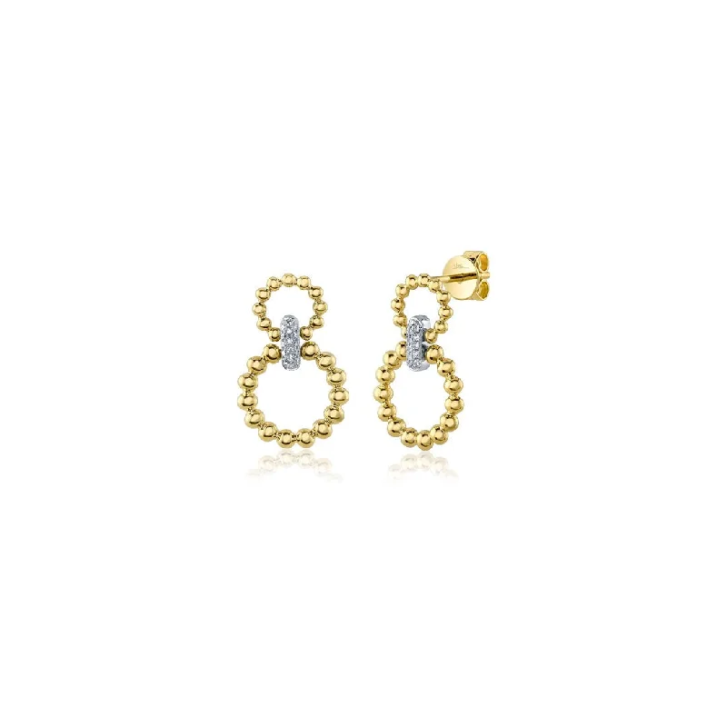 ladies floral stud earrings-0.07 ctw Diamond Drop Earrings