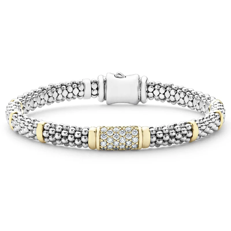 ladies adjustable bracelets-Signature Caviar Diamond Caviar Bracelet | 6mm