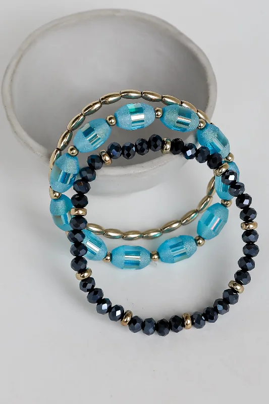 ladies cuff bracelets for women-FINAL SALE - Skylar Beaded Bracelet Set