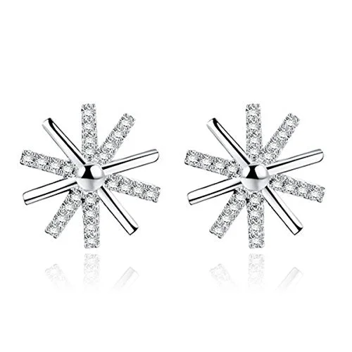 ladies hanging earrings-Sexy Sparkles Ear Post Stud Earrings Cubic Zirconia for women girls jewelry