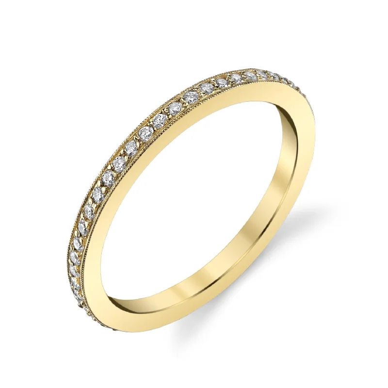 ladies stackable rings-Pave Circle Ring