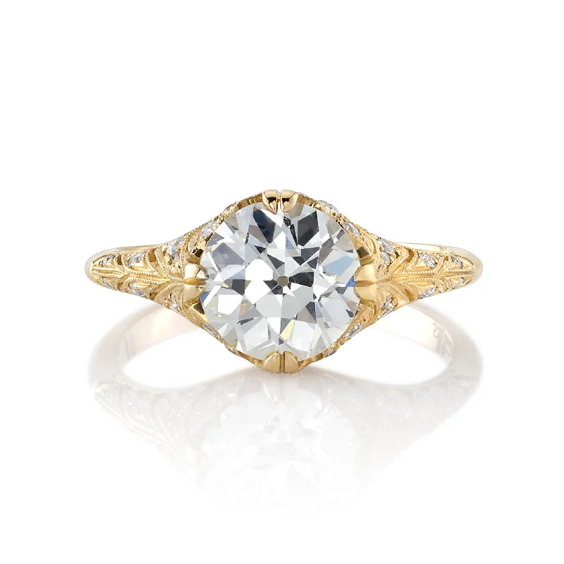 ladies diamond halo rings-CHARLOTTE