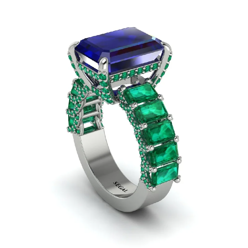 emerald cut ladies engagement rings-Luxury Emerald Cut Sapphire Engagement Ring - Nadia No. 30