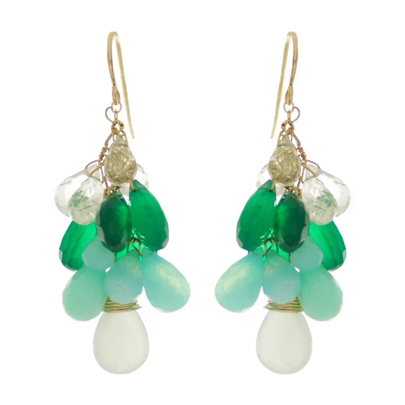 ladies elegant drop earrings-Seafoam Green Drop Earrings