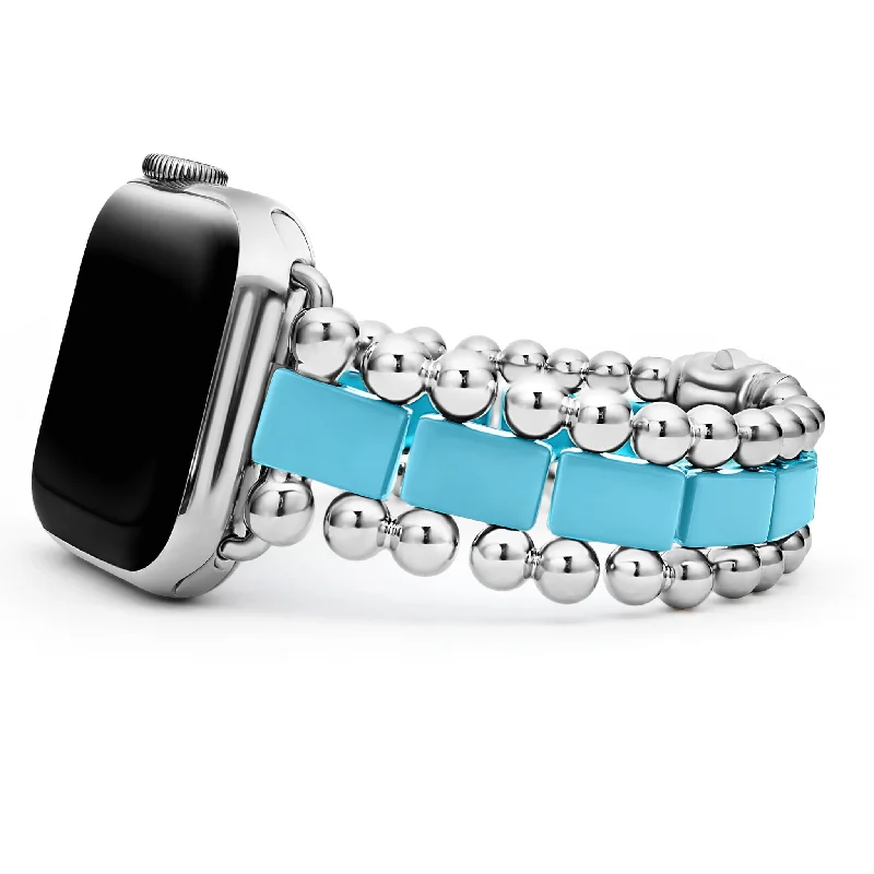 ladies elegant bangles-Smart Caviar Blue Ceramic and Stainless Steel Watch Bracelet-38-45mm