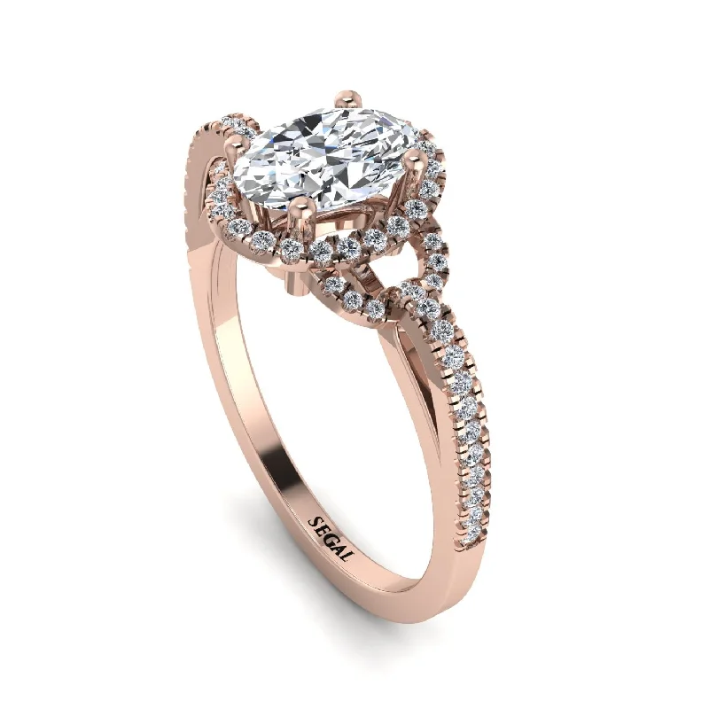 custom-designed ladies engagement rings-Timeless Beauty Oval Diamond Engagement Ring - Judy No. 2