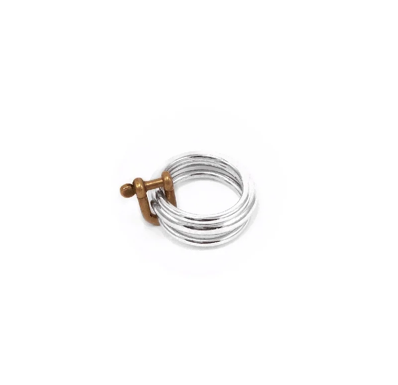 ladies adjustable rings-Shackled Rings