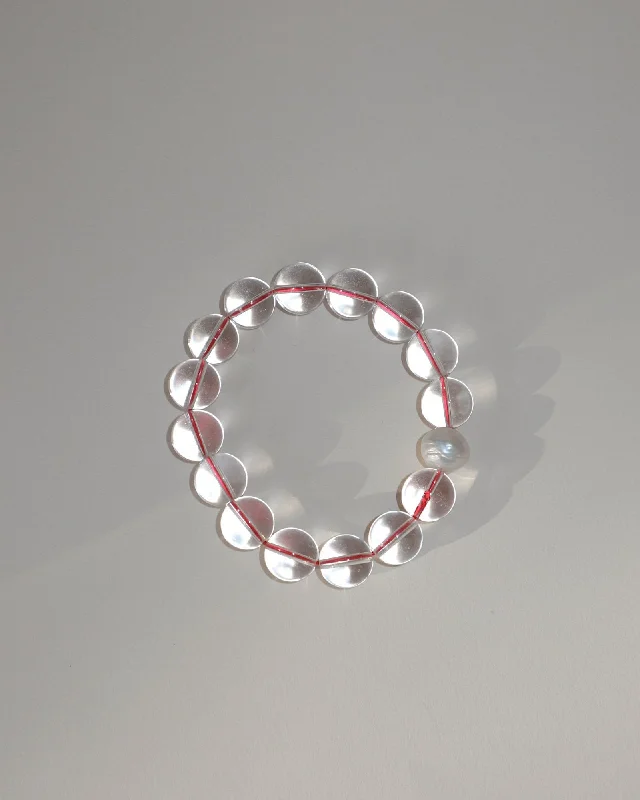 ladies silver bangles with diamonds-'Sorcha' Crystal Beaded Bracelet