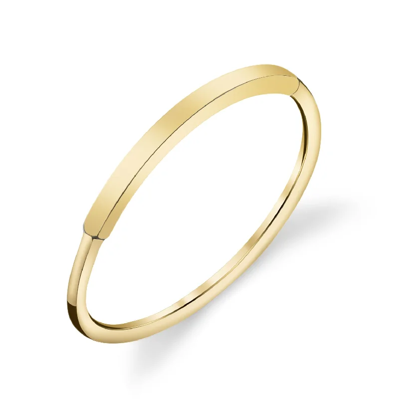 ladies fine rings-Top Bar Ring