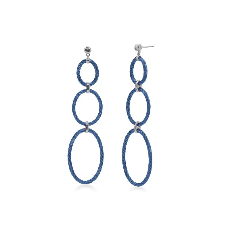 ladies diamond drop earrings-Cable Drop Earrings | M10276587