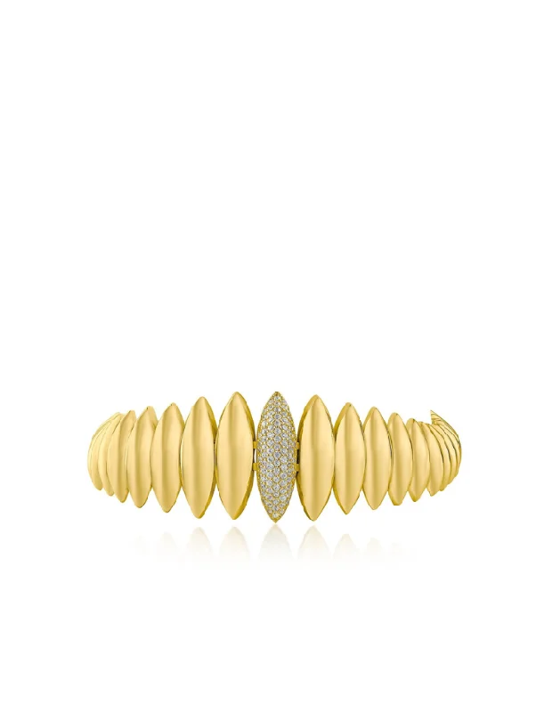 ladies bold bangles-Marquise Shape Link Bracelet