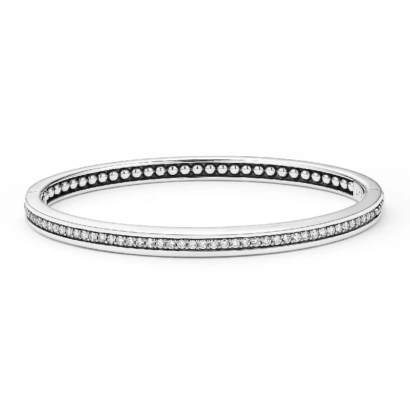 ladies minimalist bracelets-Caviar Spark Diamond Bangle Bracelet | 5mm