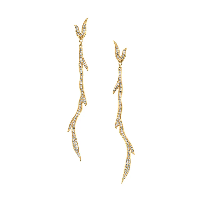 ladies nature-inspired earrings-Diamond Moxie Earrings