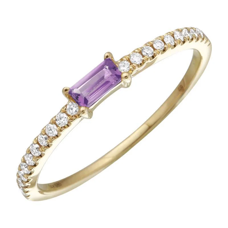 ladies contemporary rings-Stackable Gemstone Ring