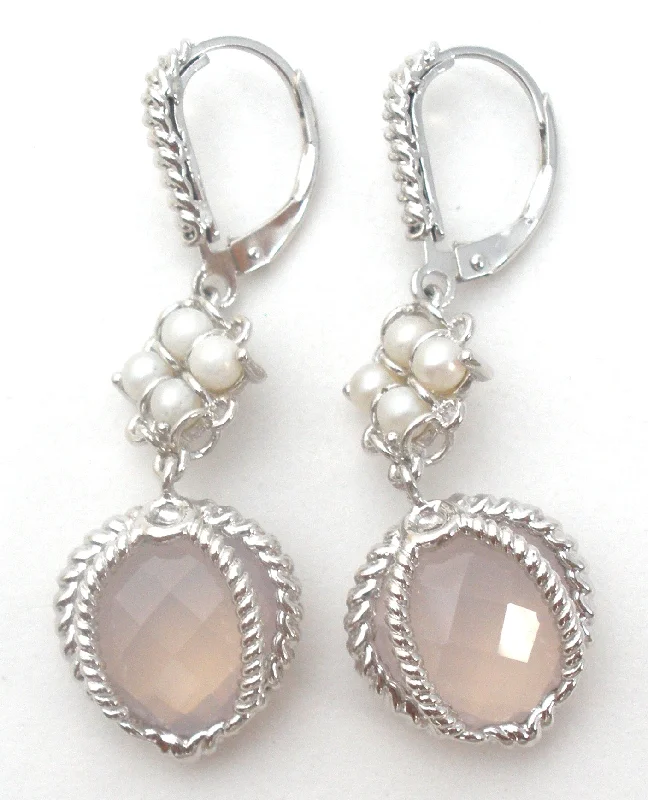 ladies summer earrings-Atelier Dangle Cable Gemstone Earrings