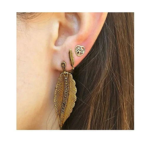 ladies bridal earrings-Sexy Sparkles Cuff Earrings Set Ear Crawler Earring Climber Stud Ear Wrap Pin Vine Tribal Charm Vintage Clip On Jewelry