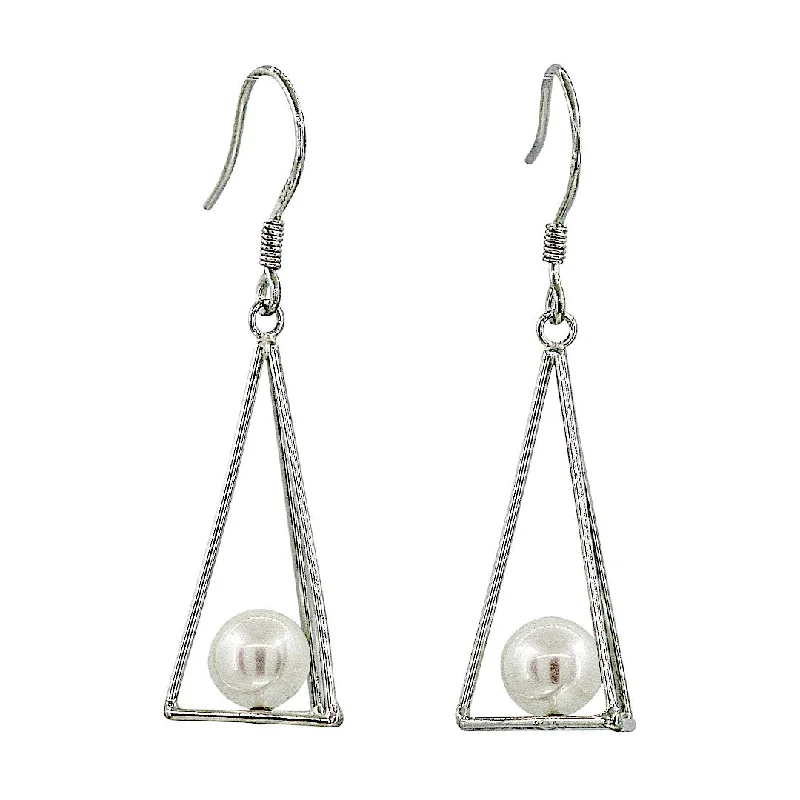 ladies bold stud earrings-Le Panier Pearl Earrings