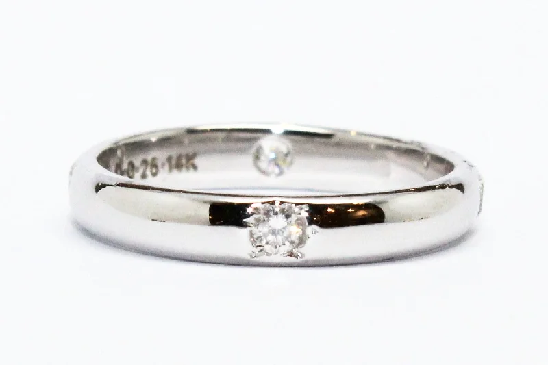 ladies diamond rings-STARLIGHT DIAMOND WHITE GOLD BAND AD NO.1608