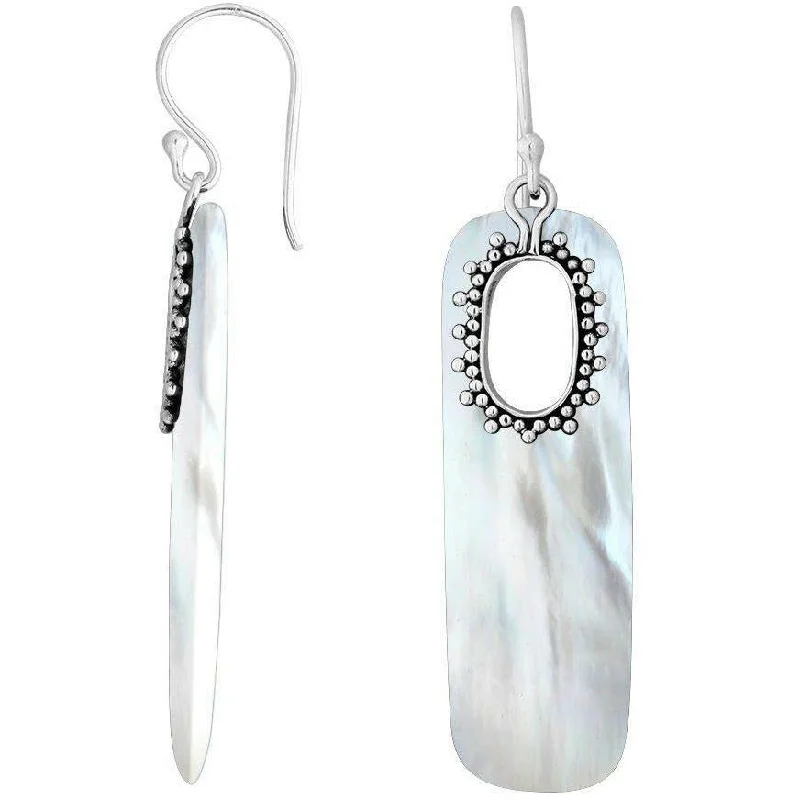 ladies elegant earrings-Anastasia Mother of Pearl Earrings