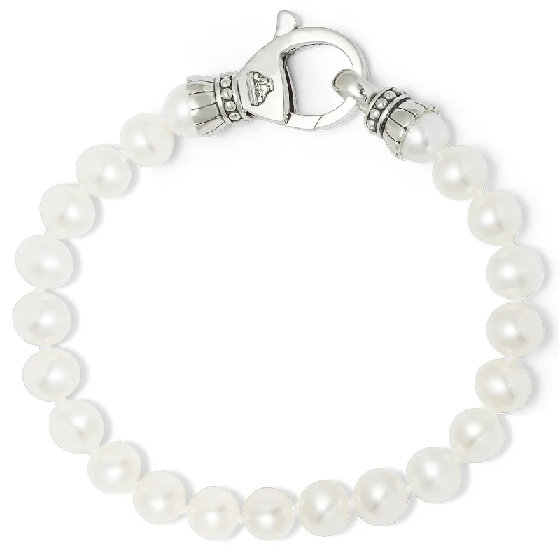 ladies bold bangles-Luna Pearl Bracelet