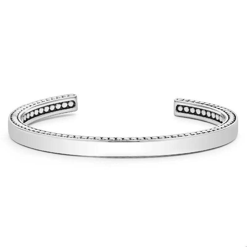 ladies personalized bracelets-Anthem Silver Cuff Bracelet | 6mm