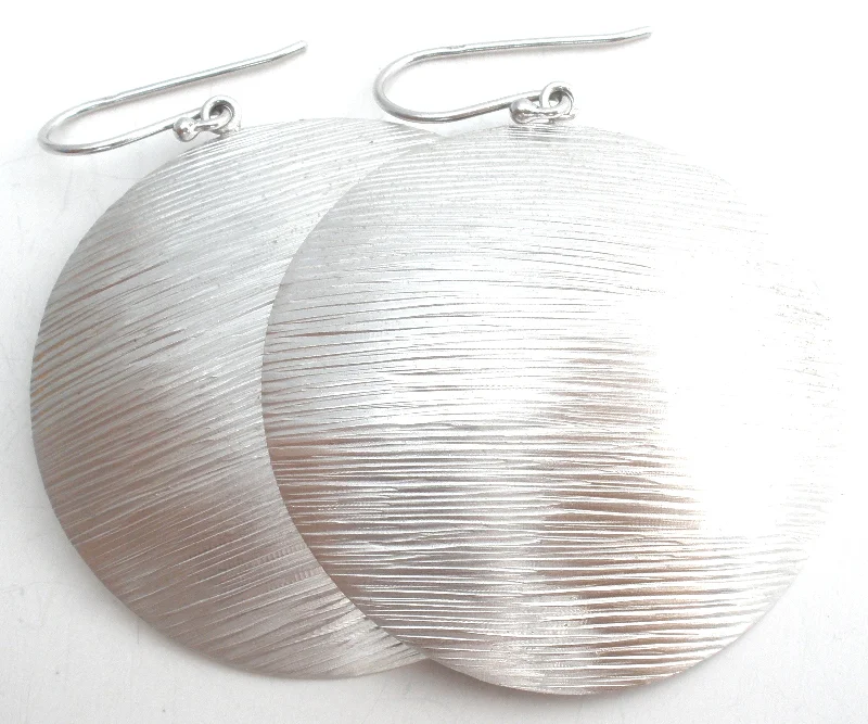 ladies silver drop earrings-Sterling Silver Door Knocker Earrings