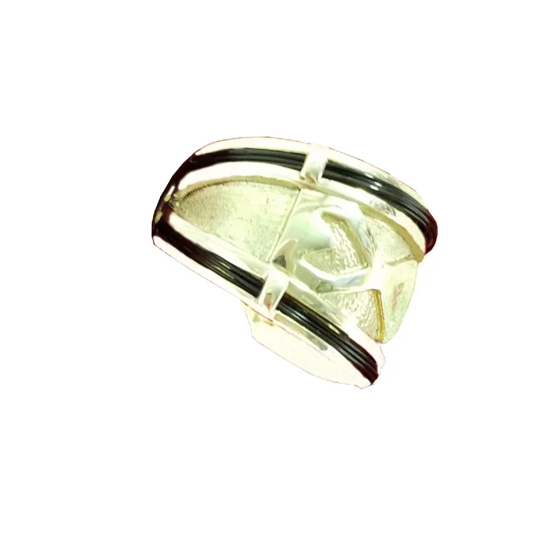 ladies oval rings-Wide Yellow Gold Ring with Elephant Hair