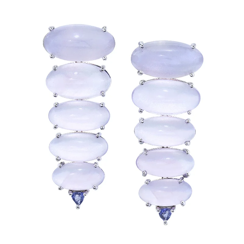 ladies fashion hoop earrings-Lavender Waterfall Earrings