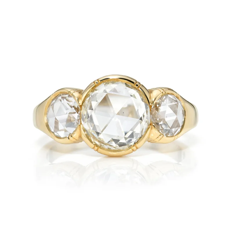 ladies bridal rings-THREE STONE BROOKLYN