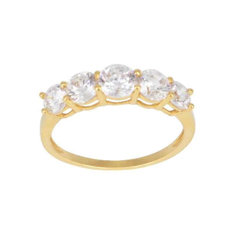 ladies oval shaped rings-22K Yellow Gold Cubic Zirconia Ring