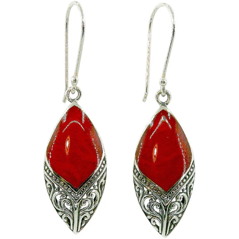 ladies gold drop earrings-Arabesque Coral Earrings