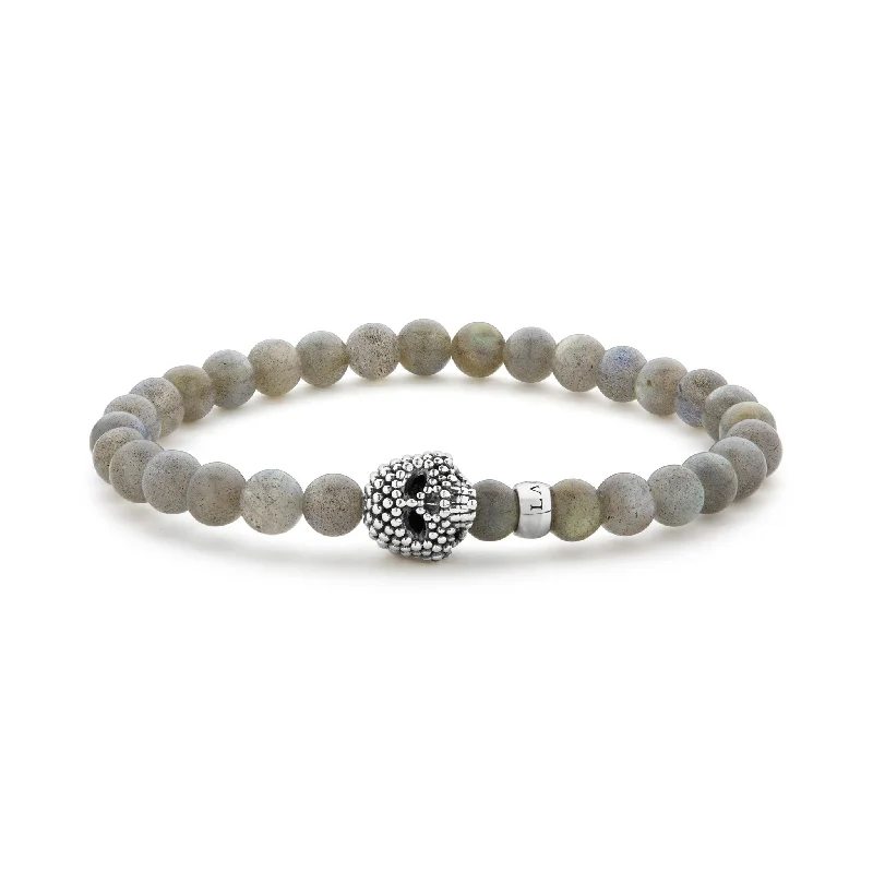 ladies wedding bracelets-Anthem Labradorite Skull Bracelet