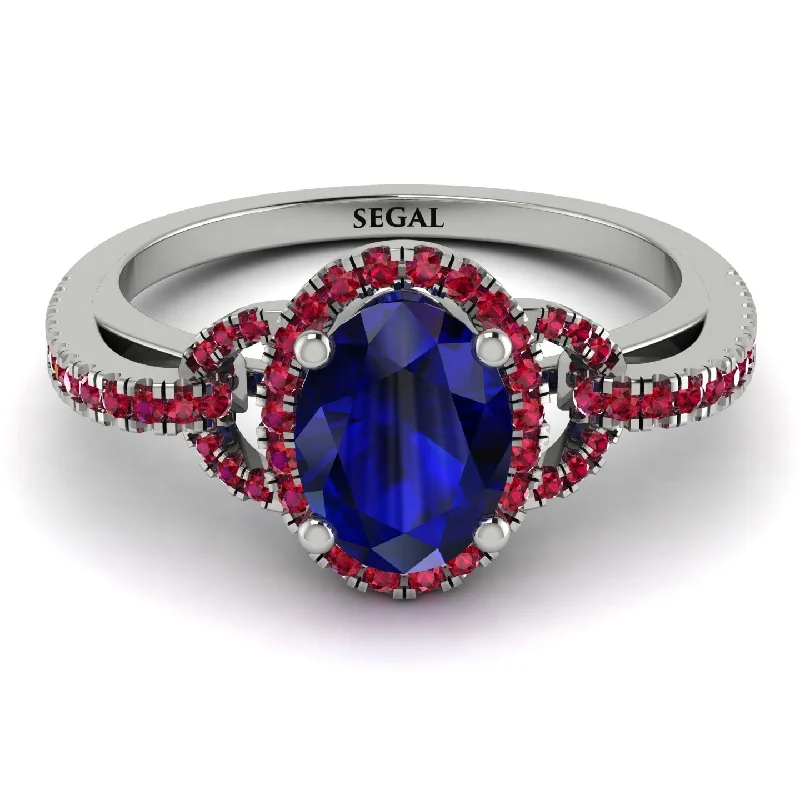 sapphire engagement rings for ladies-Timeless Beauty Oval Sapphire Engagement Ring - Judy No. 60