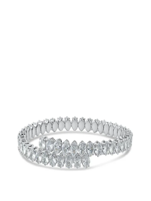 ladies spiral bangles-Marquise CZ Bracelet