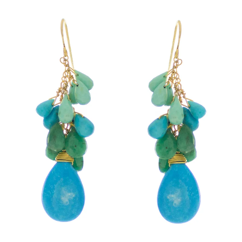 ladies sparkling earrings-Arizona Blue Drop Earrings